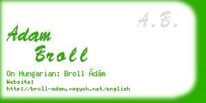 adam broll business card